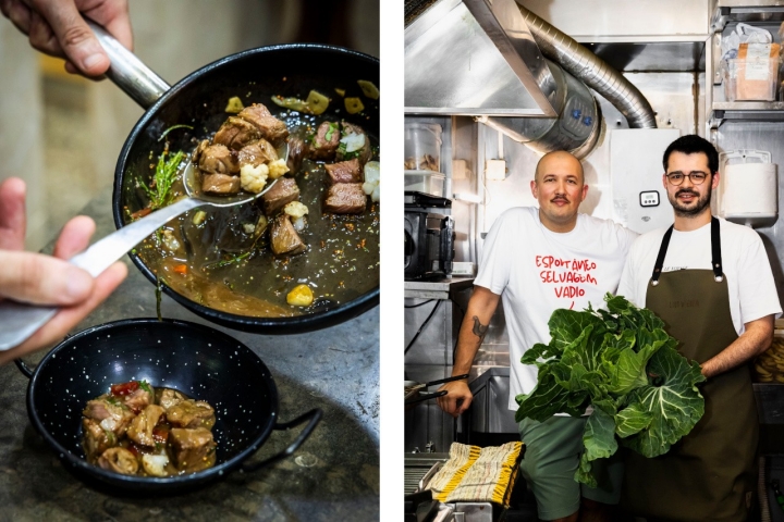Diogo e Luís são os sócios e chefs desta tasca junto à Biblioteca das Galveias