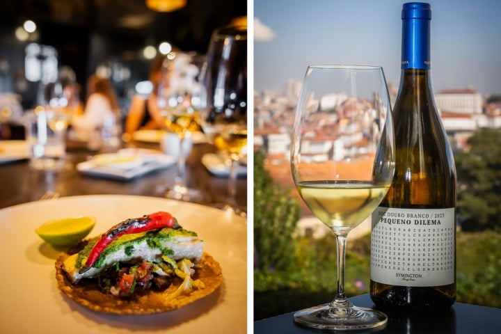 Na apresentação das Jornadas, Joan Bagur trouxe alguns pratos do seu restaurante Oaxaca, de Barcelona, como o Taco de Robalo à La Talla. A refeição foi harmonizada com vinhos da Symington, como o Pequeno Detalhe branco, perfeito para acompanhar o prato Vuelve a la Vida 