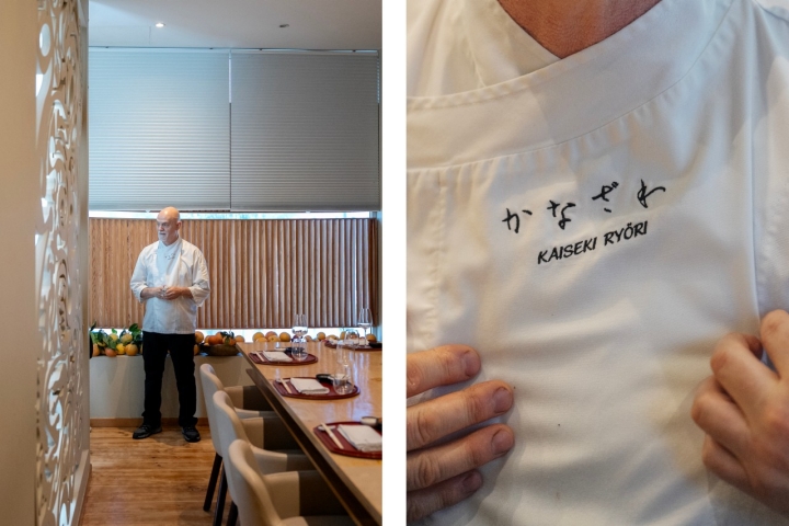 Este é um restaurante Kaiseki, ou seja, onde se serve um menu de degustação tipicamente japonês