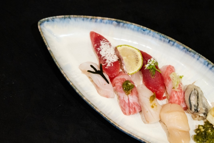 O sushi é um dos últimos momentos do menu 
