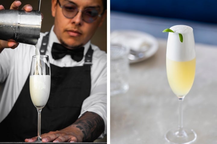 Os Piscos Sour de ananás e coentros e de manga e chili são duas das bebidas icónicas da Cevicheria
