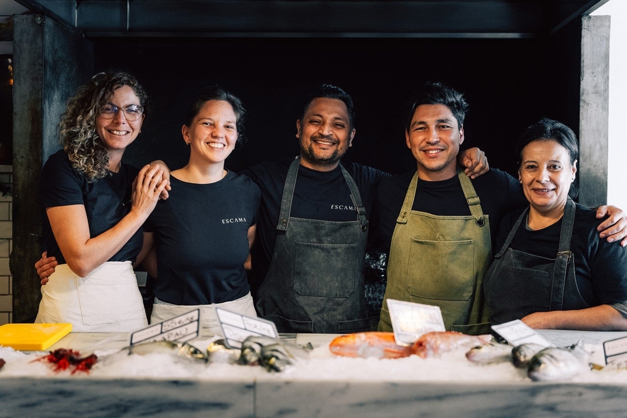 Chef e a sua equipa