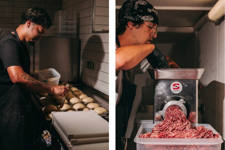 Tudo é feito de raiz, do pão fermentado na casa ao hambúrguer, com novilho Angus picado todos os dias