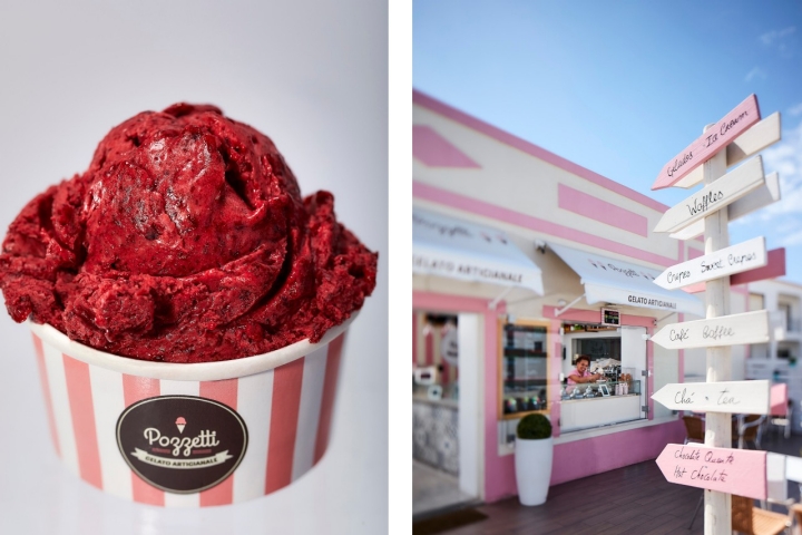 A frescura, doçura natural e cor do gelado de amora da Pozzetti conquistam à primeira vista (foto: Pozzetti)