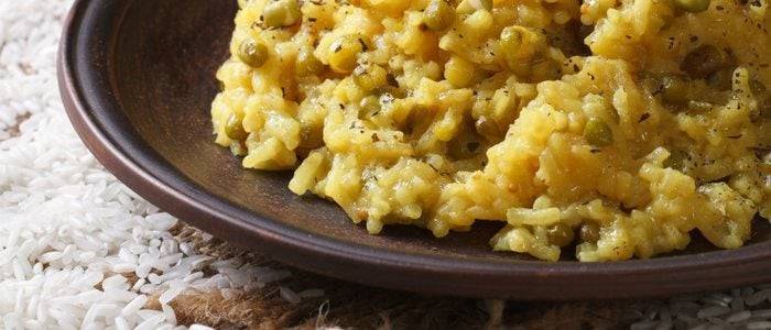 El kichdi se prepara con arroz, garbanzos y cacahuetes