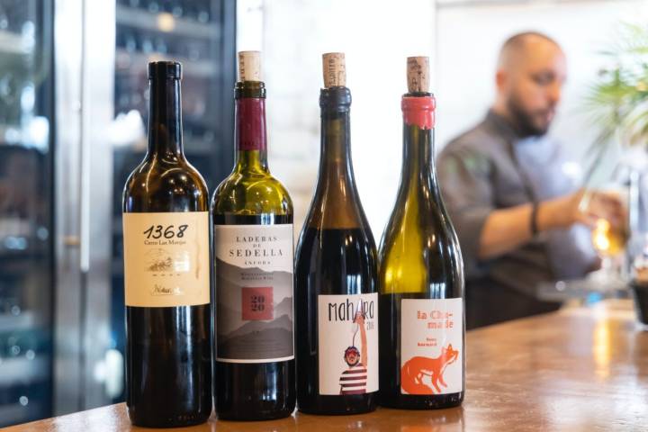 Vinos en el 'Anyway Wine Bar' de Málaga.