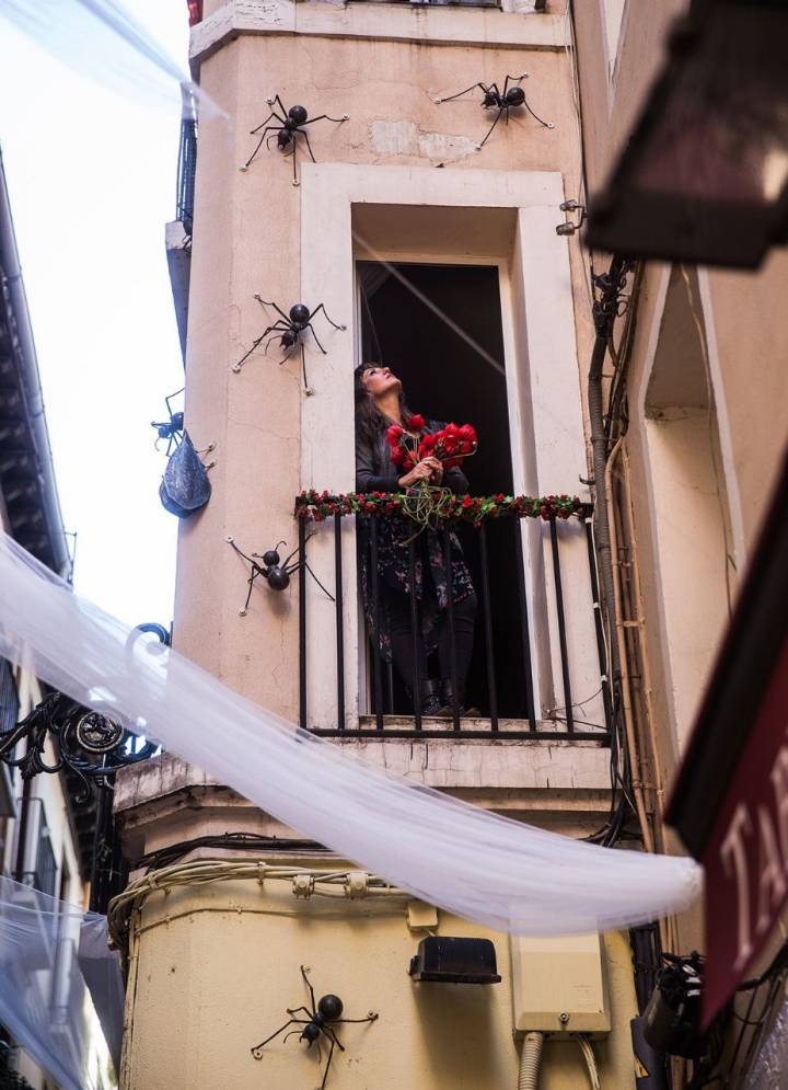 El Tubo, Zaragoza: Fachada de 'El hormiguero azul'. Foto: Raquel Jiménez