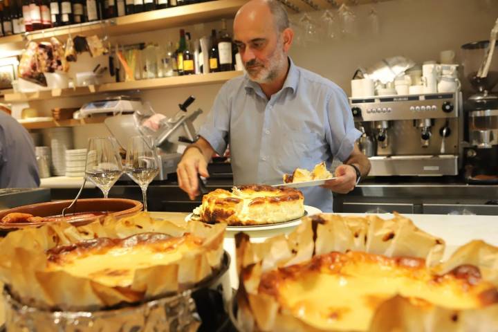 Tartas de queso del bar donostiarra 'La Viña'.