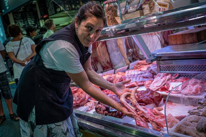 La Boqueria con Arnau Muñío (Barcelona) Àngels Castany de ‘La Moianesa’