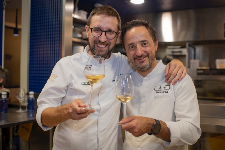 Stephane del Río, chef de Bistroman con David Arauz, de Zuara.