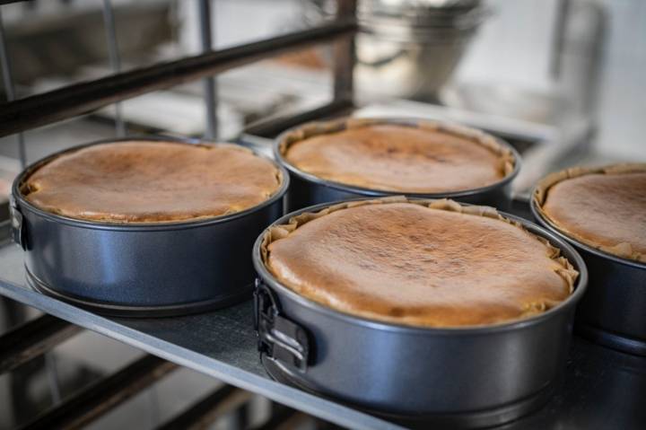 tartas de queso montchis: tartas horneadas