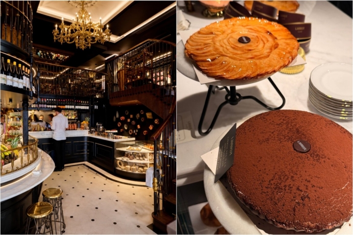 Interior y tartas de Lhardy Café