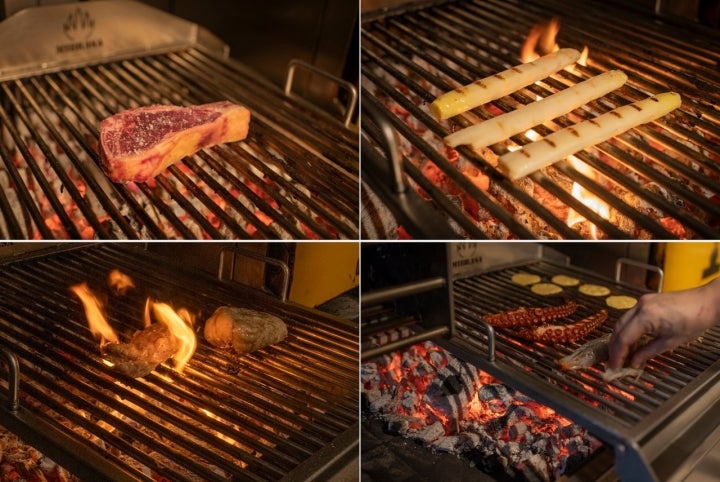 La brasa tiene un protagonismo absoluto, todo pasa por el fuego