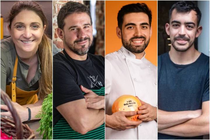 Los cocineros Lucía Freitas, Javi Estévez, Alejandro Serrano y Carlos Casillas.