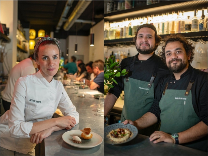 Los chefs de Itama e Insurgente en la comida homenaje a Rosa Tovar.