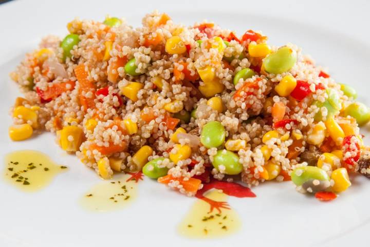 La ensalada de quinoa es uno de los platos estrella de 'Sargantana'. Foto: 'Sargantana'.