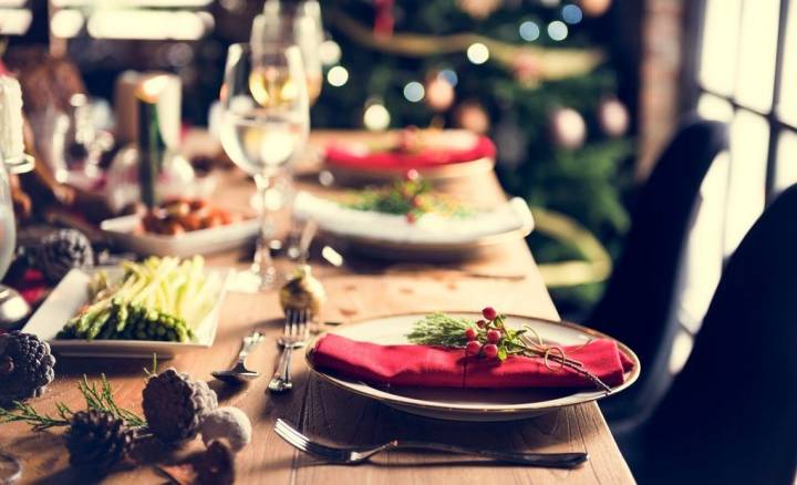 Mesa montaje de Navidad