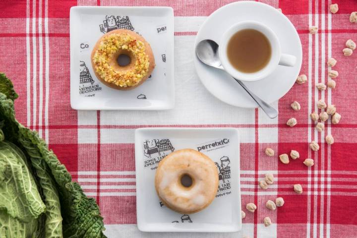 Donuts de cocido en los locales de 'PerretxiCo'.