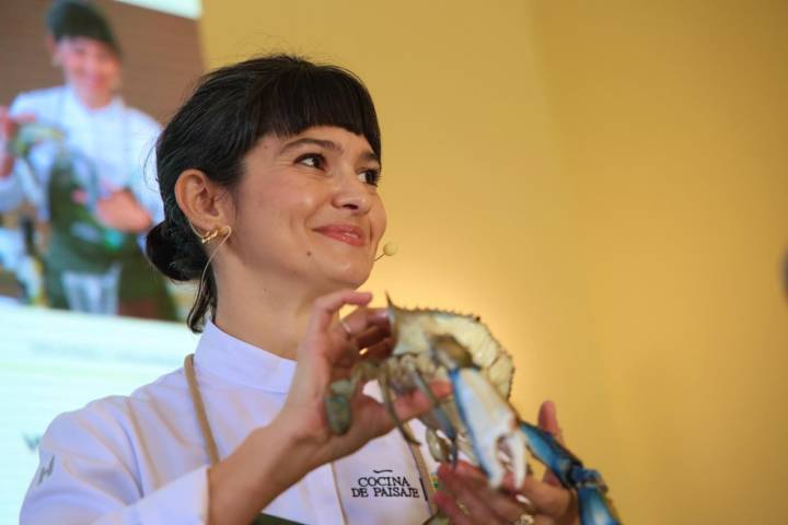 La chef Chiara Pavan del restaurante 'Venissa' (Italia)