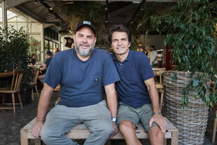 Martín Marchese y Carlos Rocamora, dos de los socios de Garden Pizza. Faltaba Nacho Núñez.