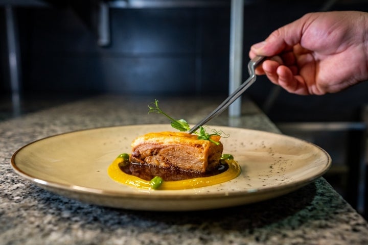 El cochinillo cordobés a baja temperatura.