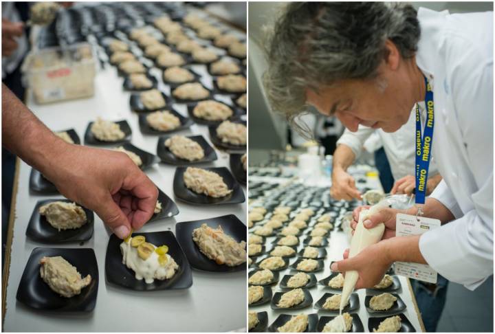 El secreto de Carles Abellán es hacer la mayonesa con el agua de aceitunas y el aceite del atún y las anchoas.