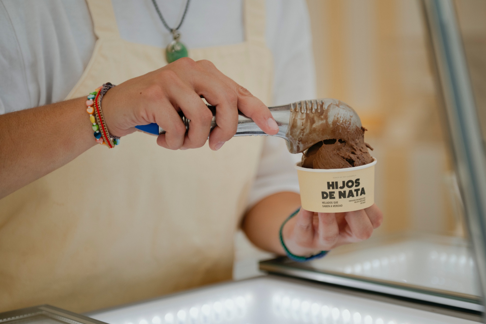 El Català es un sorbete vegano de chocolate belga negro con sal y aceite de oliva.