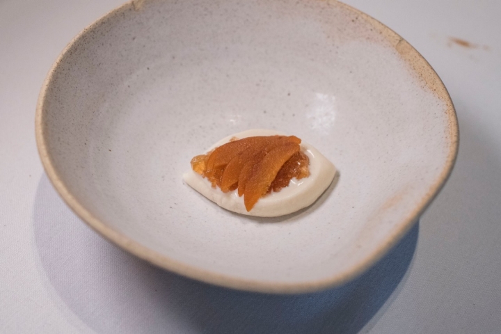 Membrillo especiado y moscatel.