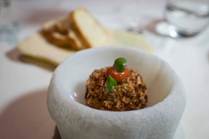 Albóndigas de verduras con pisto.