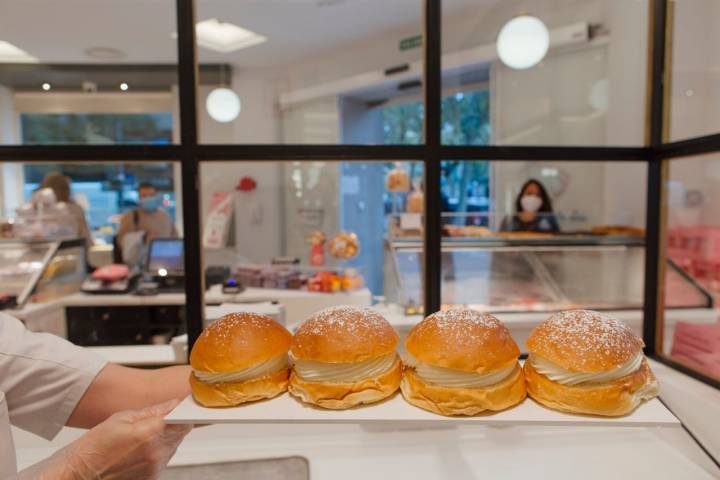 Deliciosas "hamburguesas de nata".