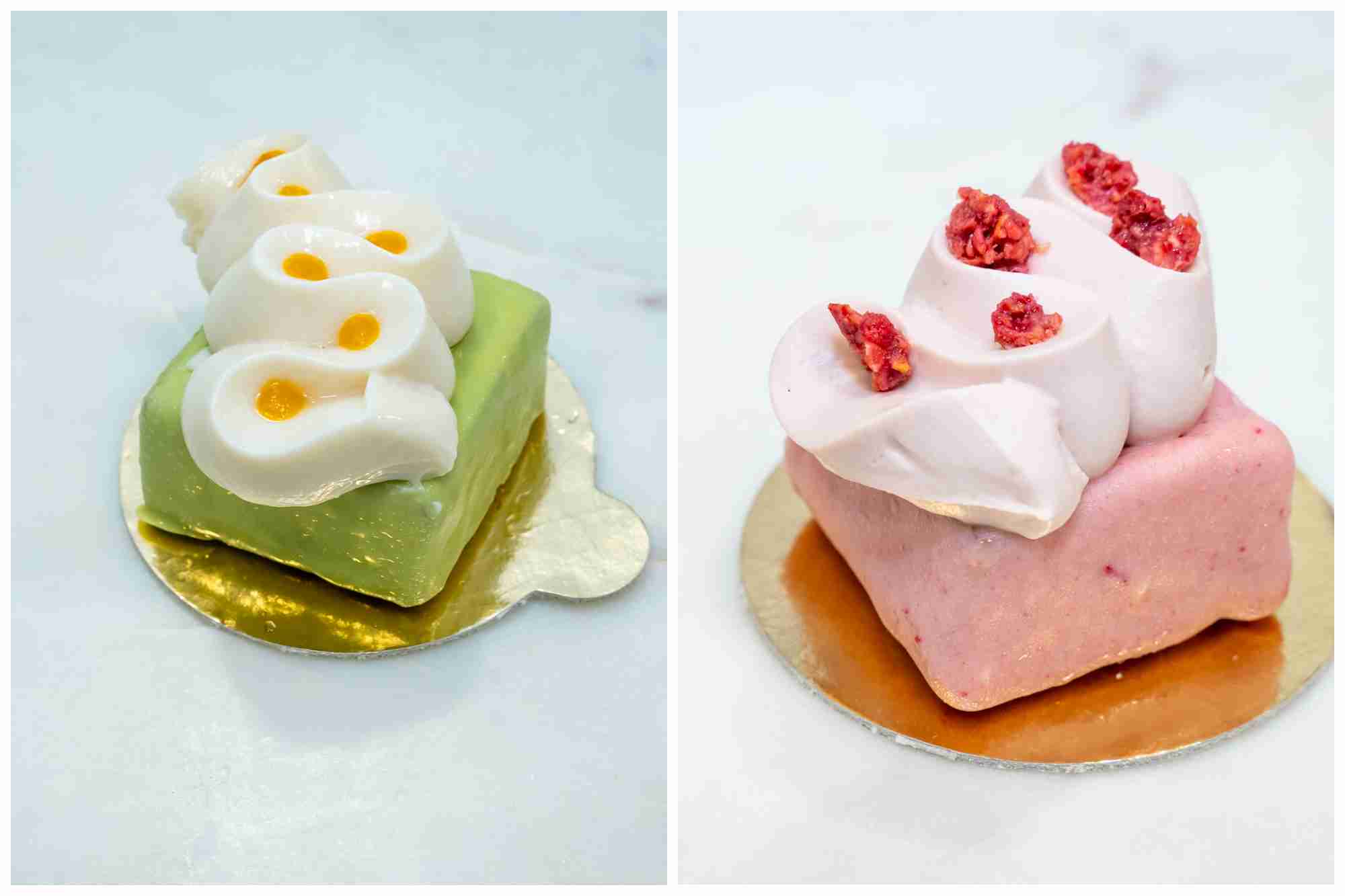 Postre Singapur y postre Tahití.