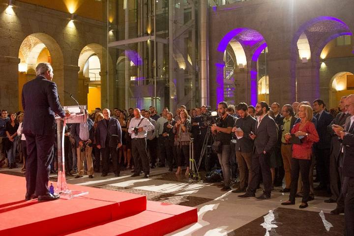 El Presidente de la Academia Madrileña de la Gastronomía durante su intervención.