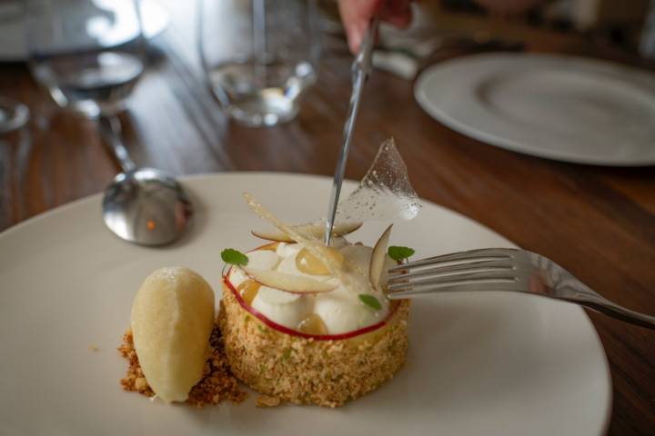 Tartaleta de manzana del restaurante Allégorie