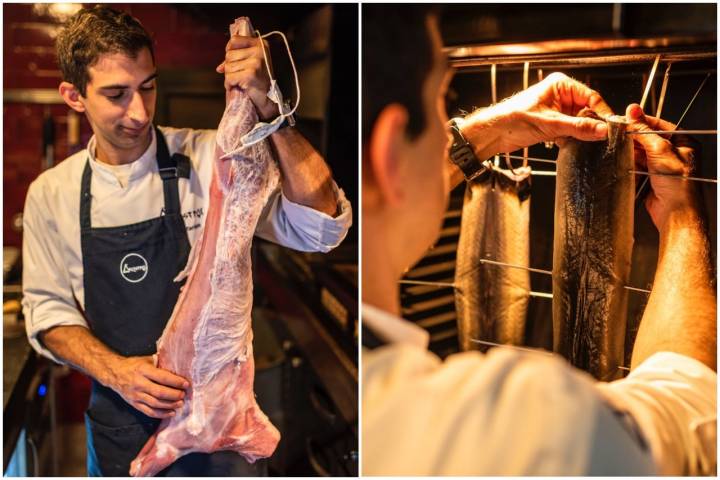 Víctor busca revalorizar productos de la tierra -como el cabrito- a través de técnicas como el fuego o los ahumados.