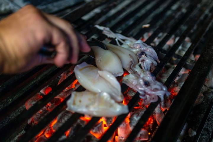 Restaurante 'La Vaquería' (Campello): calamares en la parrilla