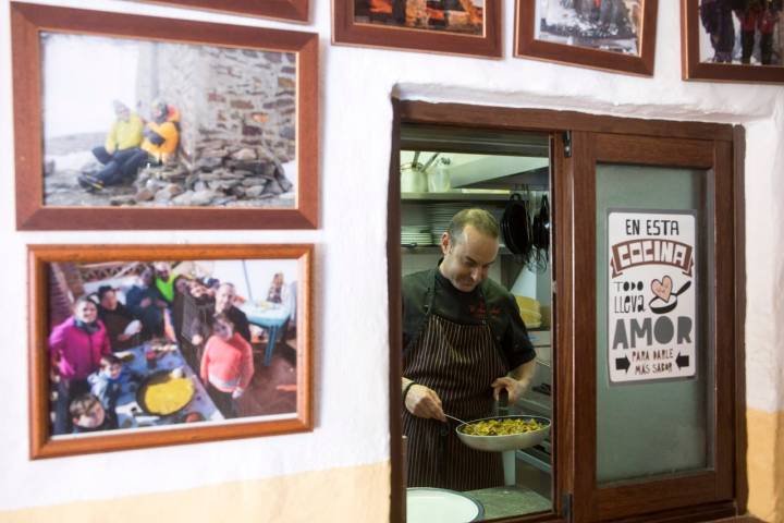 Comida al calor del sol malagueño.