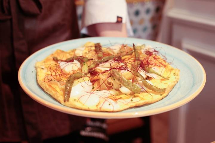 Tortilla bacalao Restaurante La Cuchara de San Lorenzo