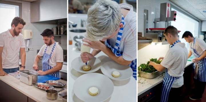 Un equipo joven, entusiasta y con ideas se afana en la cocina.