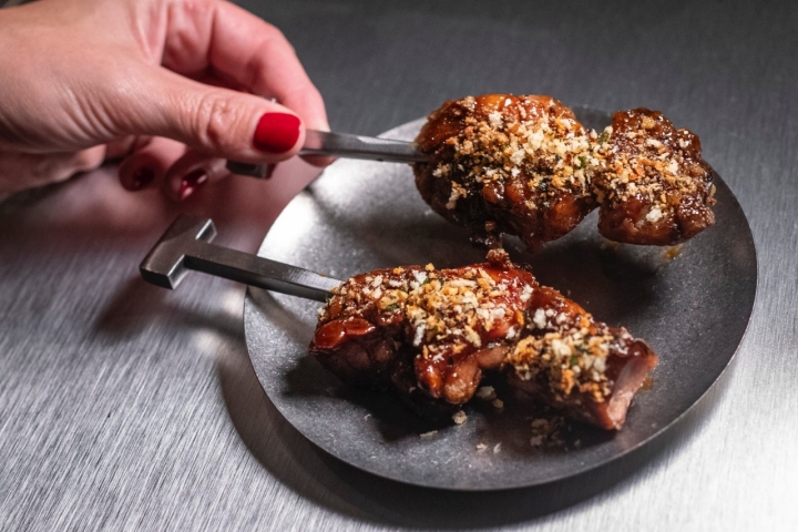 Brocheta de molleja.