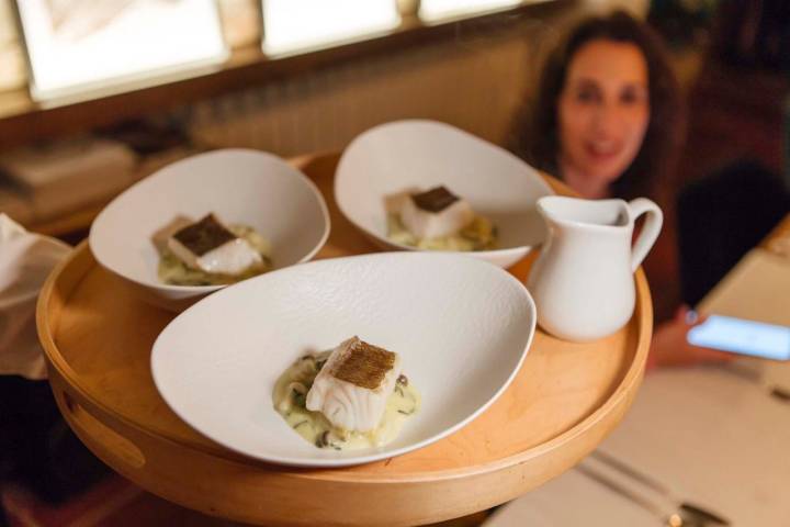 Lomo de bacalao con pilpil de 'codium'.