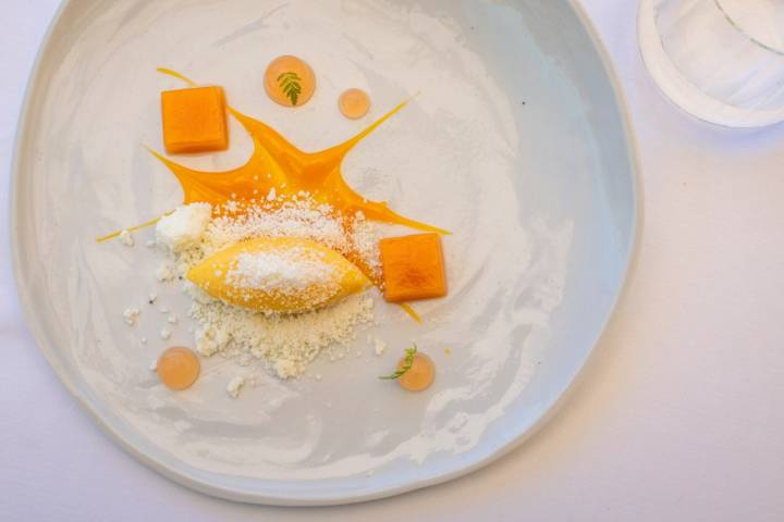 Postre del restaurante 'Orobianco' (Calpe).