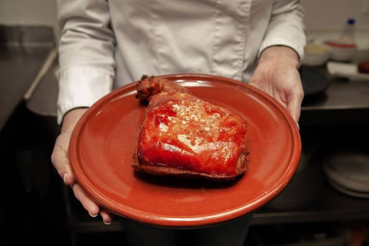 El cochinillo, otro de sus platos más tradicionales.