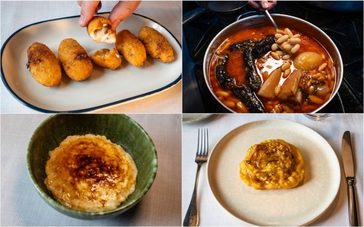 Platos clásicos del restaurante 'Narbasu' (Asturias).