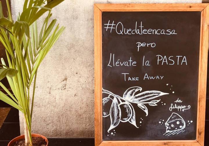 'Da Filippo' también apuesta por el hashtag #quedateencasa. Foto: Facebook