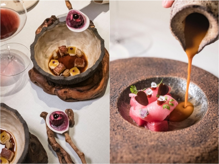 Platos del restaurante Cráter (Adeje, Tenerife).