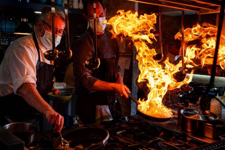 Cocinando con fuego