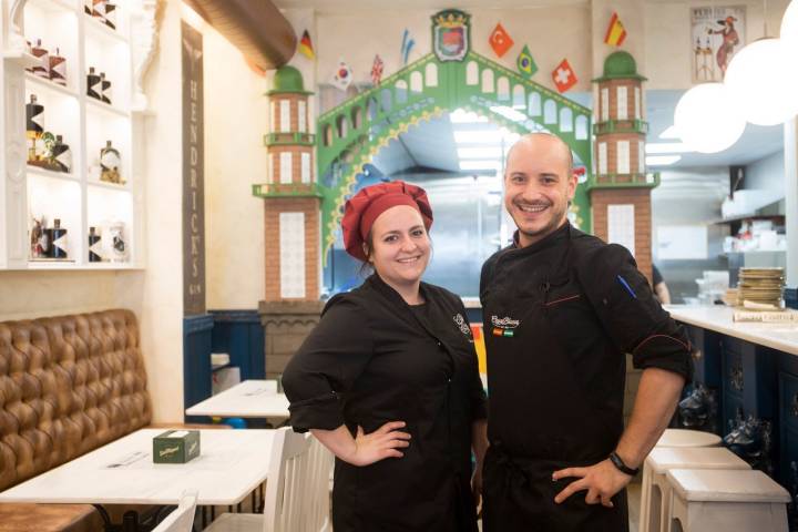 Los chefs Amador Gutiérrez y Carmen Esteban.