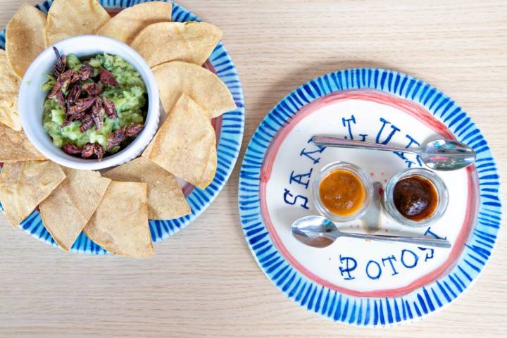 guacamole totopos chapulilnes taqueria santo remedio donostia