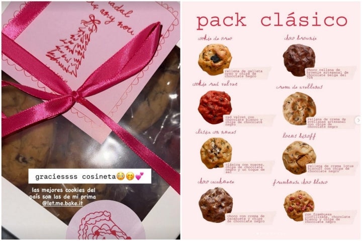 "Las mejores cookies del país son las de mi prima", publicaba Rosalía en sus redes.