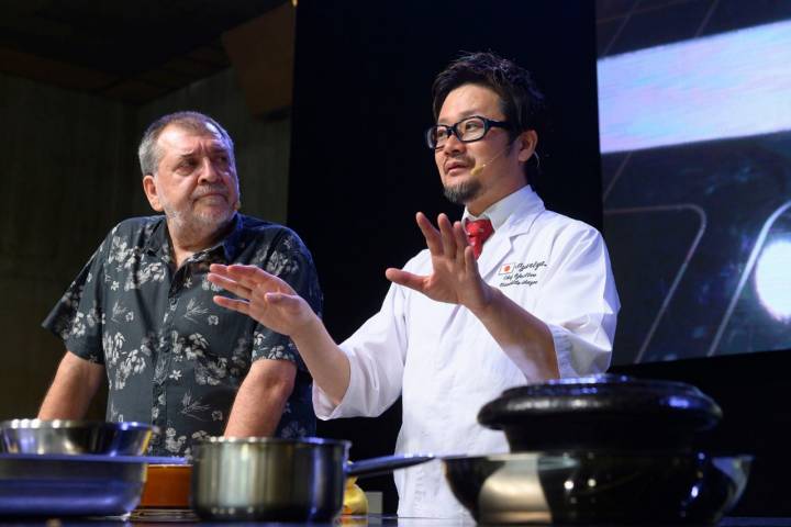 Masahito Okazoe trasladó al público a Japón con sus platos.